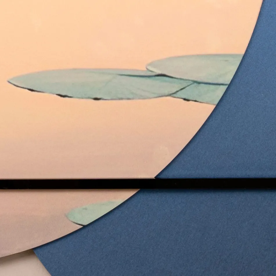 Sammansättning av trämålningar med fågeltryck gjord i Italien - Belize Viadurini