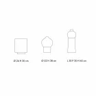 Sammansättning av dekorativa vaser i dekorerat keramik och rökt glas - monil Viadurini