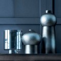 Sammansättning av 3 dekorativa vaser i dekorerat keramik och rökt glas - monil