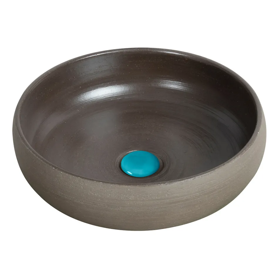 Fristående badrumsskåp Sammansättning Blå Färg inklusive tillbehör - Maryse Viadurini