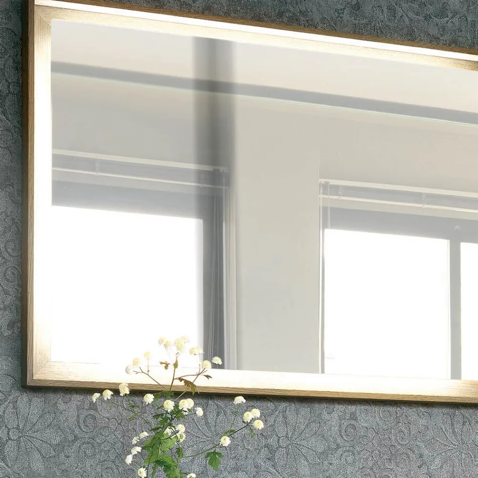 Badrumsmöbelkomposition 150 cm i lyxigt naturligt trä - Alide Viadurini