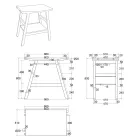Badrumsmöbelkomposition med spegel, teakskåp och tillbehör - Patryk Viadurini