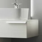 Lycklig modern lackerad trähängande badrumsmöbler Viadurini