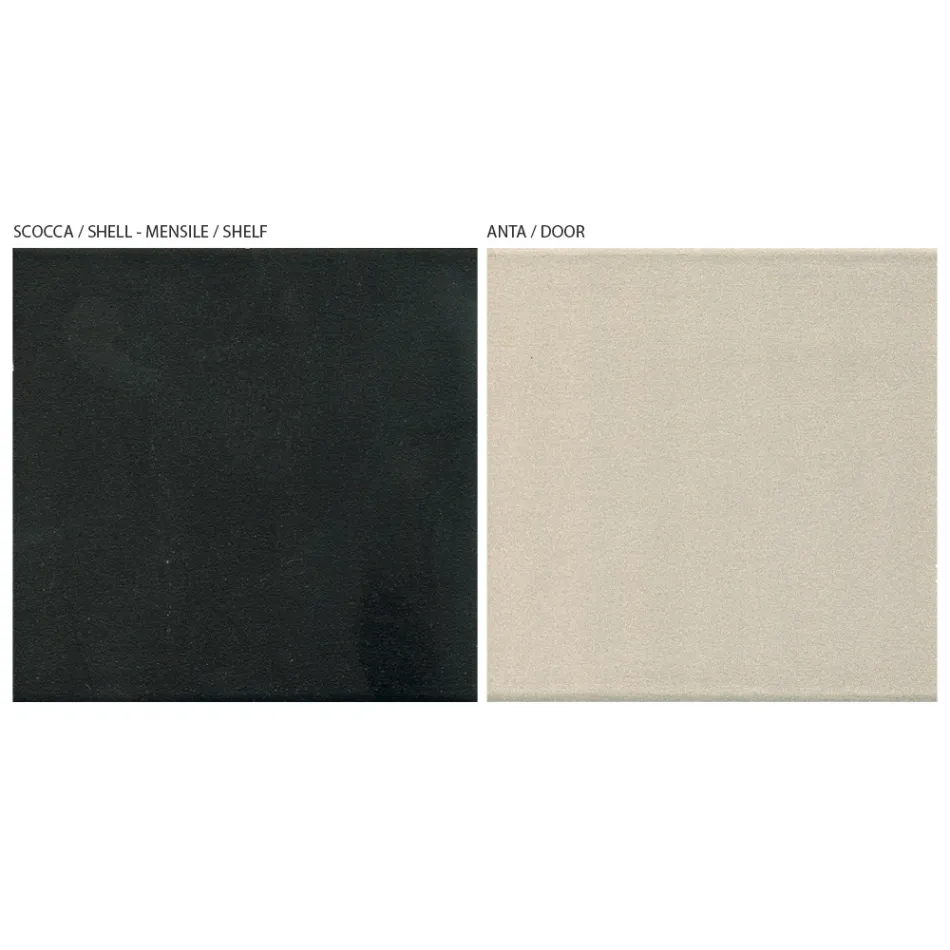 Sammansättning av vardagsrumsväggmöbler i Mdf Tillverkad i Italien - Malene Viadurini