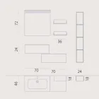 Trä möbler komposition gjord i Italien förlängning badrum Viadurini