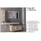 Modern och upphängd badrumsmöbelkomposition, tillverkad i Italien Design - Callisi1 Viadurini