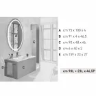 Sammansättning av hängande trä design badrumsmöbler gjort Italien Genova Viadurini