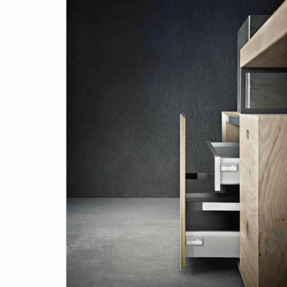 Modern badrumssammansättning av markdesignmöbler tillverkade i Italien - Farart6 Viadurini