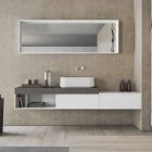 Modern och upphängd sammansättning av designade badrumsmöbler - Callisi2 Viadurini