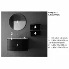 Komposition för hängande badrum med modern design tillverkad i Italien - Callisi11 Viadurini