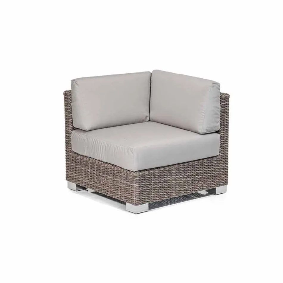 Utomhus säten komposition med handvävda strukturen Rita Viadurini