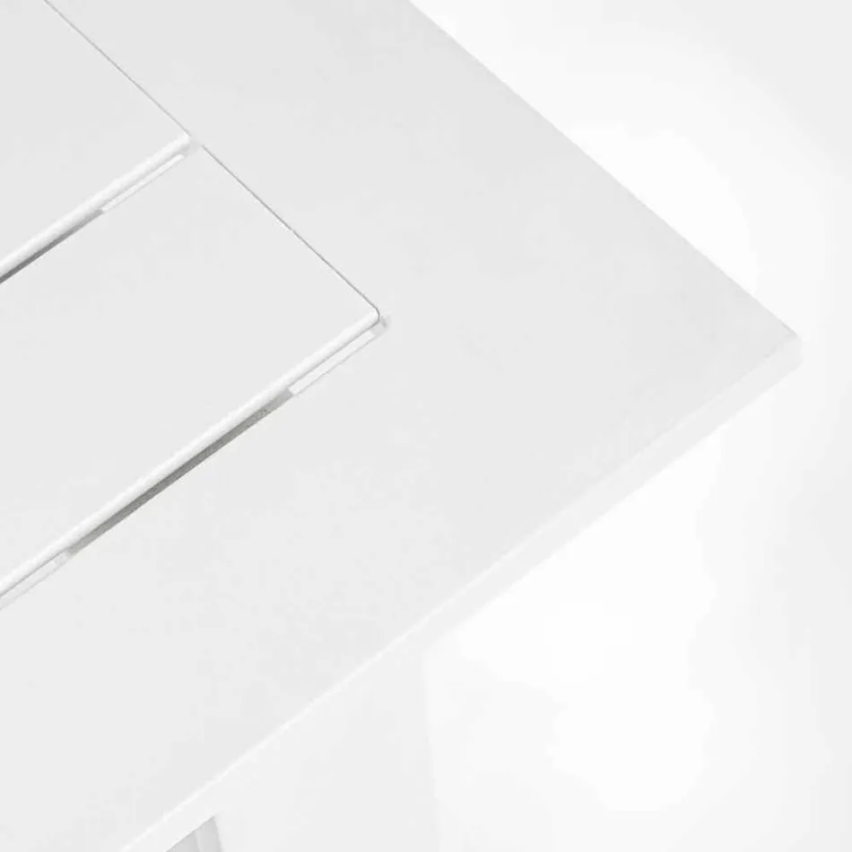 Utomhus vardagsrumsammansättning i aluminium med tygkuddar - Yoshi Viadurini