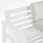 Utomhus vardagsrumsammansättning i aluminium med tygkuddar - Yoshi Viadurini