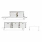 Utomhus vardagsrumskomposition i aluminium och homemotion-tyg - Francine Viadurini