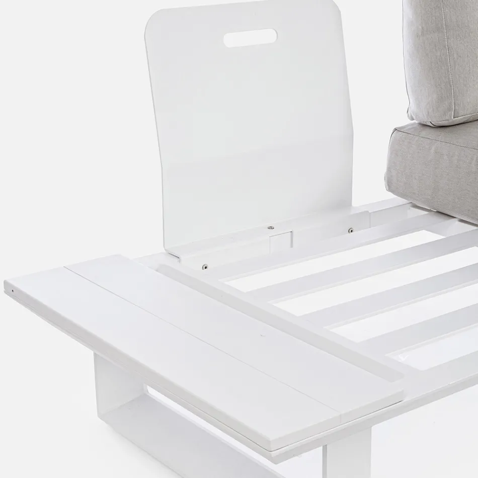 Utomhusvardagsrumskomposition i aluminium och tyg, Homemotion - Francine Viadurini