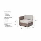 Sammansättning levande från hantverk trädgård Ania, modern design Viadurini