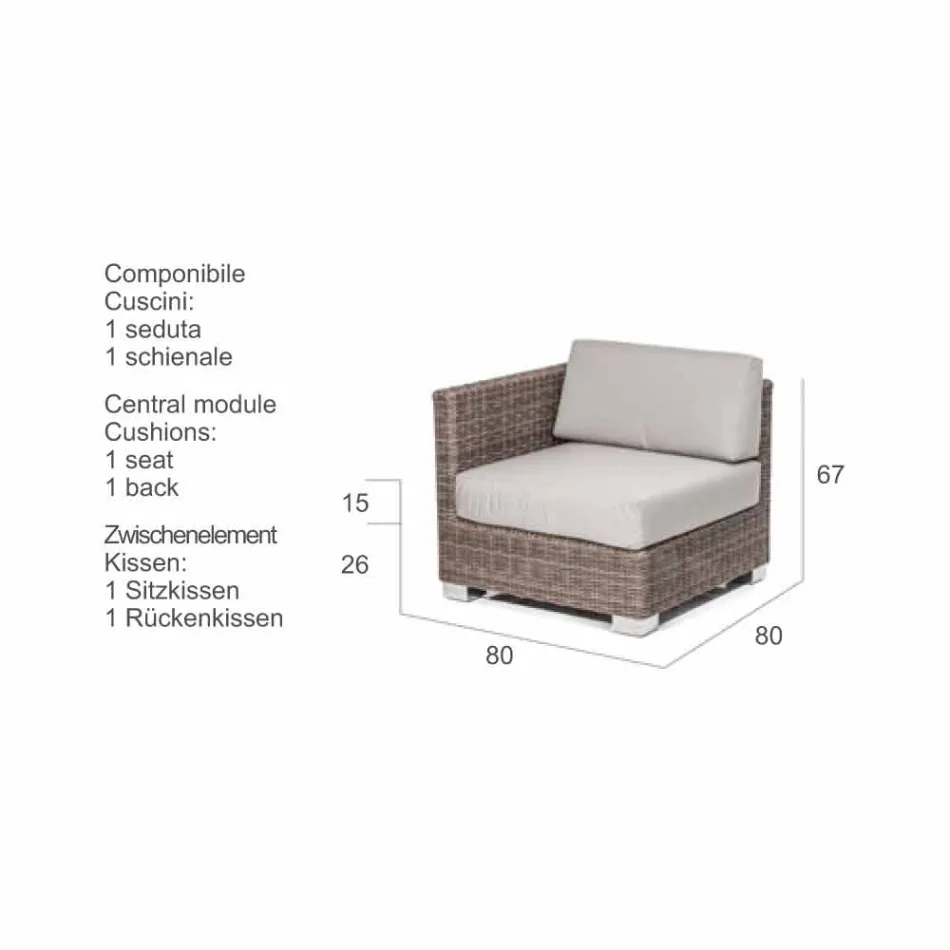 Sammansättning levande från hantverk trädgård Ania, modern design Viadurini