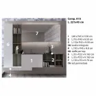 Upphängda badrumsmöbler med modern design tillverkad i Italien - Callisi15 Viadurini