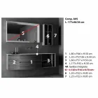 Upphängd designkomposition, badrumsmöbler för modern design - Callisi5 Viadurini