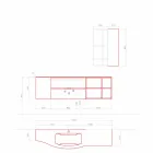 Upphängd designkomposition, badrumsmöbler för modern design - Callisi5 Viadurini