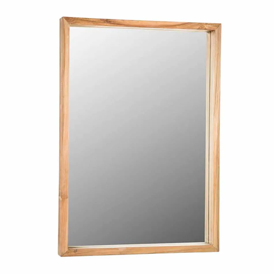 Upphängd sammansättning av badrumsmöbler i modern teak - Kristi Viadurini