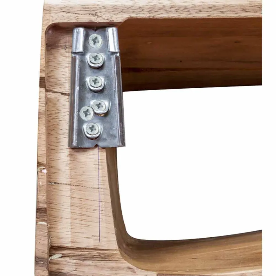 Upphängd sammansättning av badrumsmöbler i modern teak - Kristi Viadurini