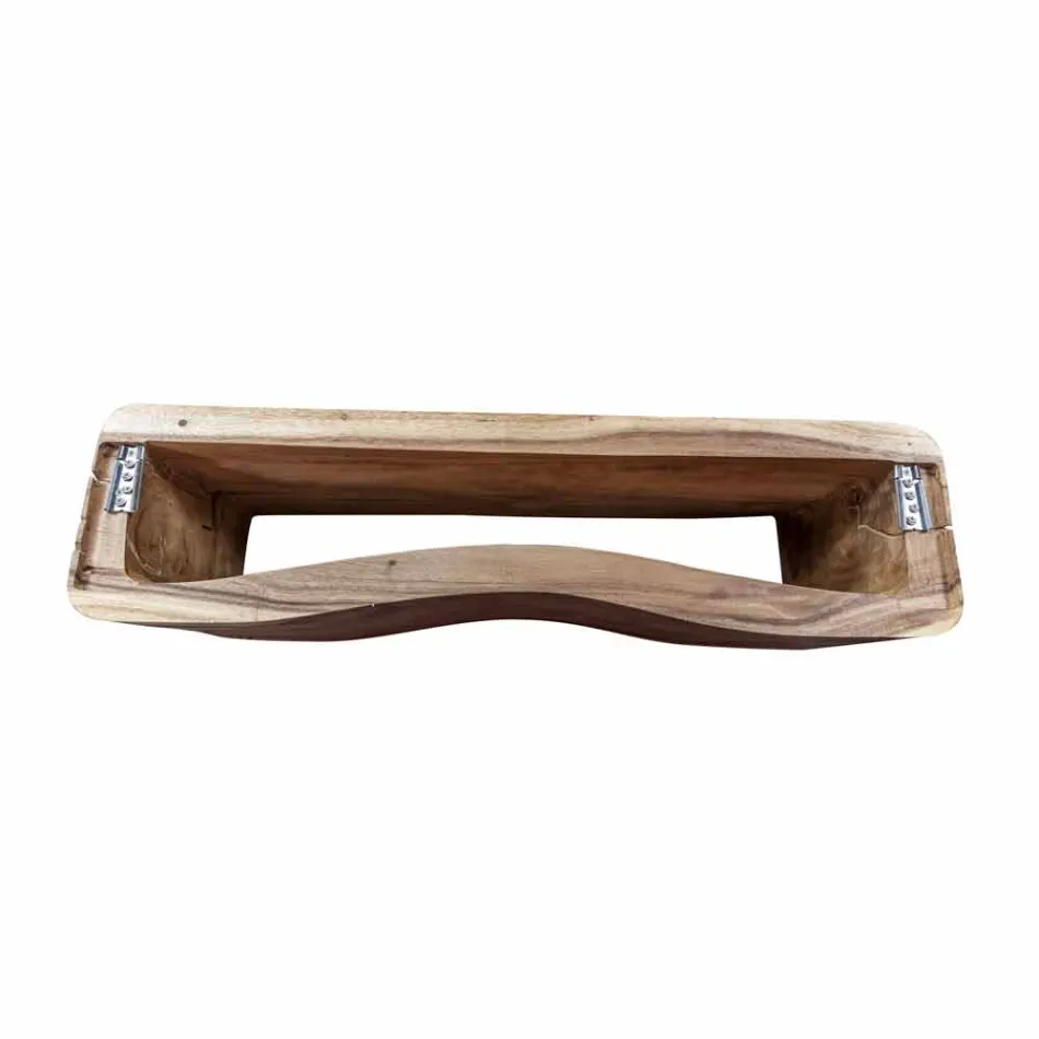 Upphängd sammansättning av badrumsmöbler i modern teak - Kristi Viadurini