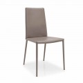 Connubia Calligaris Boheme läder stol, modern metal, 2 st