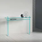 Väggkonsol för entré i extra klart glas Minimal design - Salvie Viadurini