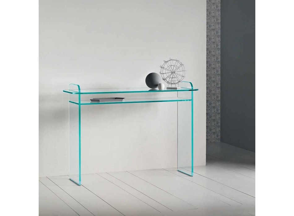 Väggkonsol för entré i extra klart glas Minimal design - Salvie Viadurini