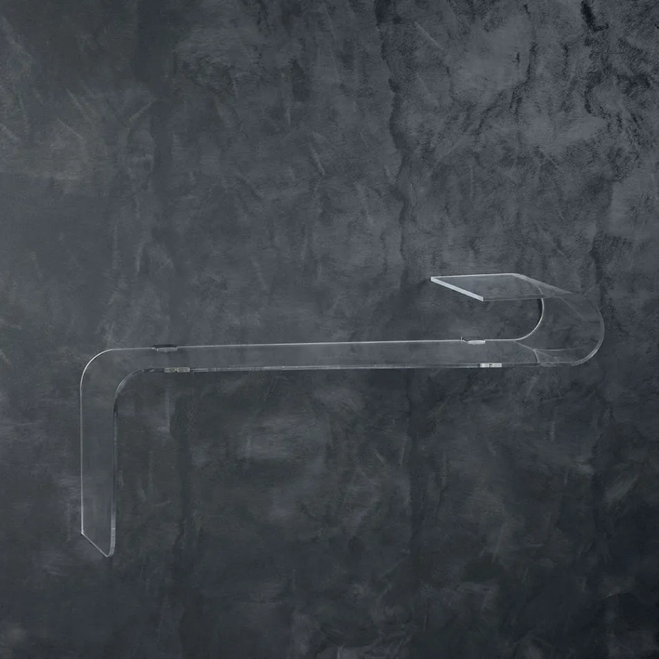 Upphängd väggkonsol i transparent design akrylkristall - Cesarea Viadurini