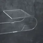 Upphängd väggkonsol i transparent design akrylkristall - Cesarea Viadurini