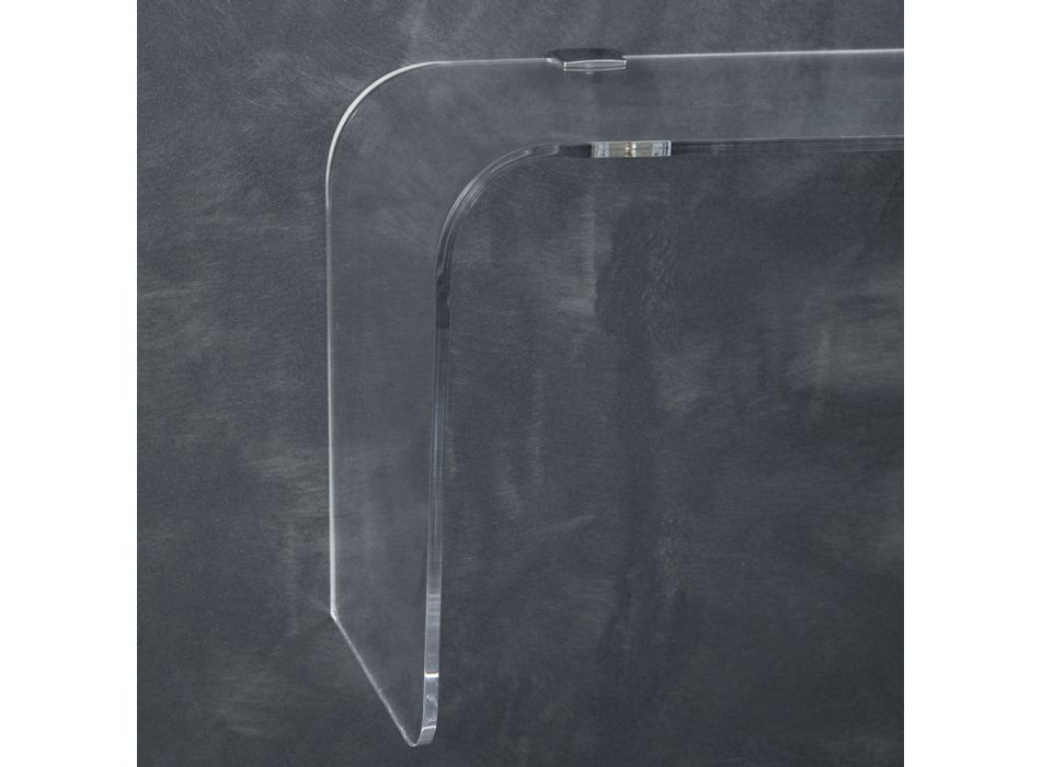 Upphängd väggkonsol i transparent design akrylkristall - Cesarea Viadurini
