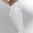 Väggkonsol i genomskinligt plexiglas och modernt trä - Betone Viadurini