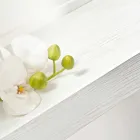 Väggkonsolbord i gråvitt trä eller Corten och plexiglas - Leopardi Viadurini