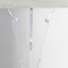 Väggkonsolbord i gråvitt trä eller Corten och plexiglas - Leopardi Viadurini