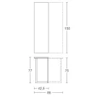 Utdragbar konsol 150 cm i metall och melamin Tillverkad i Italien - Klaff Viadurini