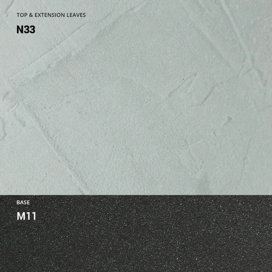 Utdragbar konsol 150 cm i metall och melamin Tillverkad i Italien - Klaff Viadurini