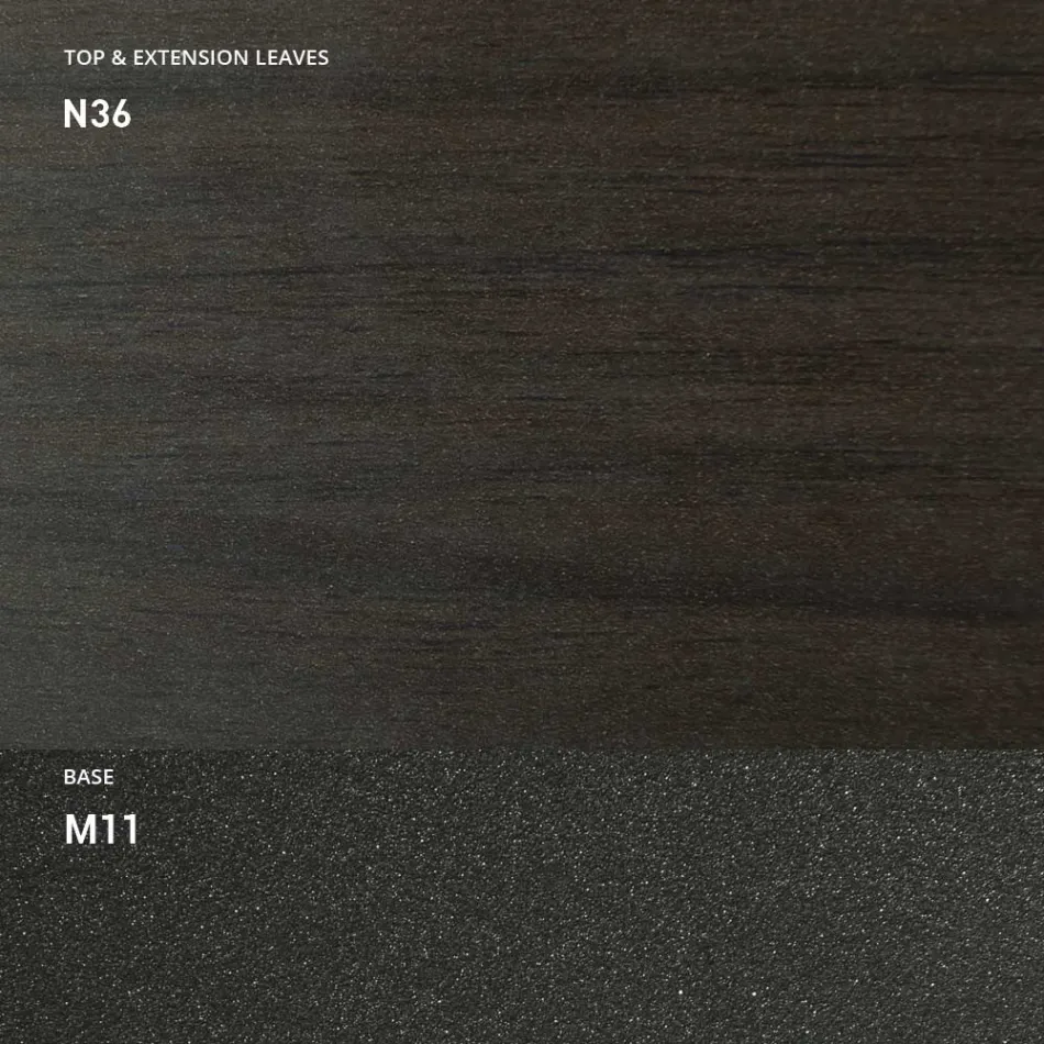 Utdragbar konsol 150 cm i metall och melamin Tillverkad i Italien - Klaff Viadurini