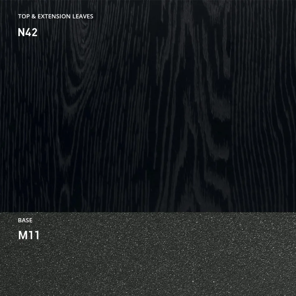 Utdragbar konsol 150 cm i metall och melamin Tillverkad i Italien - Klaff Viadurini