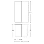Utdragbar konsol 150 cm i metall och melamin Tillverkad i Italien - Klaff Viadurini