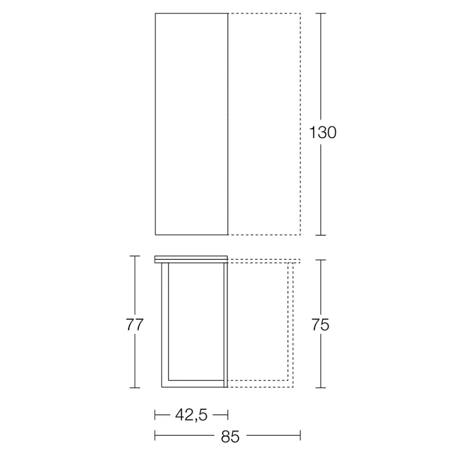Utdragbar konsol 150 cm i metall och melamin Tillverkad i Italien - Klaff Viadurini