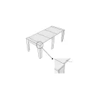 Utdragbar konsol till 211 cm i melamin i huvudsak Made in Italy - Incantesimo Viadurini