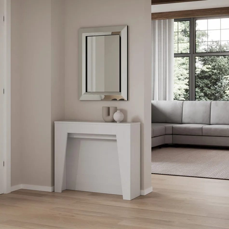 Utdragbar konsol till 211 cm i melamin i huvudsak Made in Italy - Incantesimo Viadurini