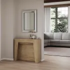 Utdragbar konsol till 211 cm i melamin i huvudsak Made in Italy - Incantesimo Viadurini