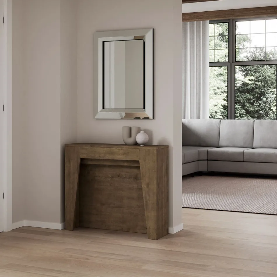 Utdragbar konsol till 211 cm i melamin i huvudsak Made in Italy - Incantesimo Viadurini