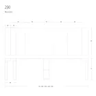 Utdragbar konsol till 290 cm i melaminträ Tillverkad i Italien - Paride Viadurini