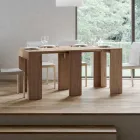 Utdragbar konsol till 299 cm med invändiga förlängningar tillverkade i Italien - Timglas Viadurini