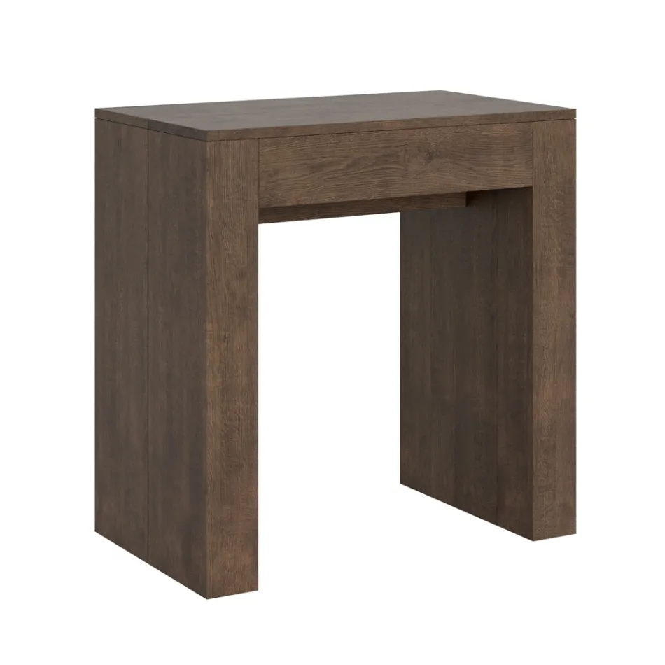 Utdragbar konsol till 299 cm med invändiga förlängningar tillverkade i Italien - Timglas Viadurini