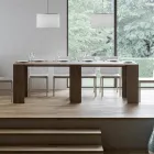 Utdragbar konsol till 299 cm med invändiga förlängningar tillverkade i Italien - Timglas Viadurini